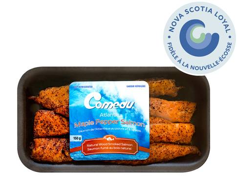 Comeau Saumon Confit De L'Atlantique Fumé Au Bois Naturel Congelé 150 G / Comeau Atlantic Salmon Maple Pepper 150 g