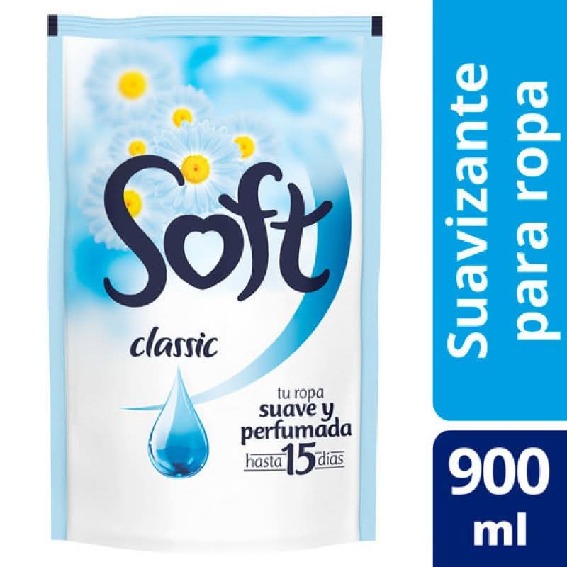 Soft · Suavizante líquido classic (900 ml)