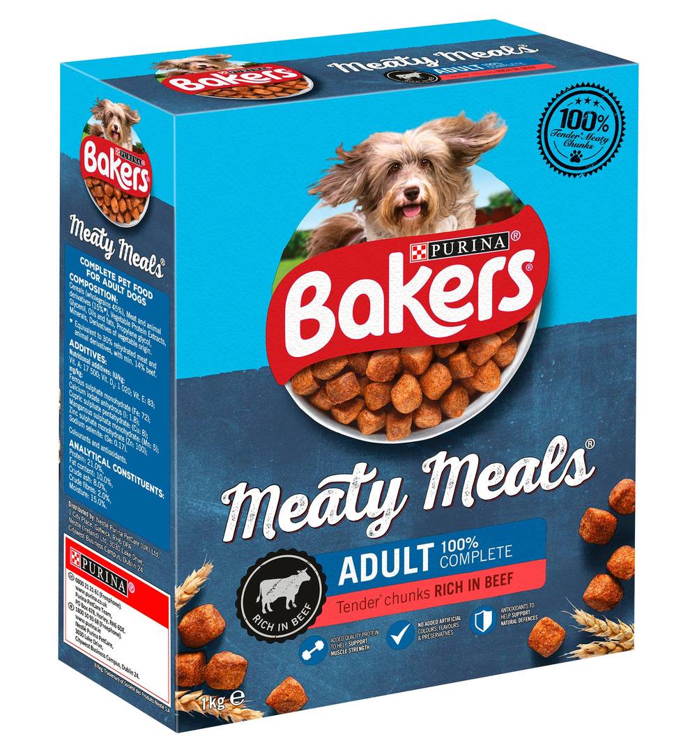 Bakers Meaty Meals With Beef 1kg