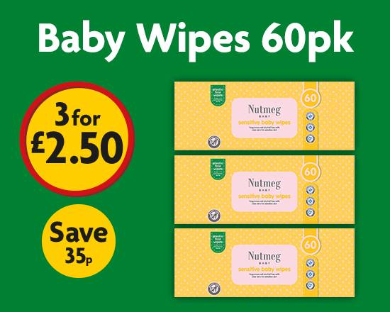 3 for £2.50 Baby Wipes