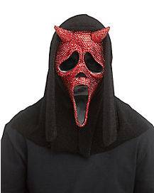 Bling Devil Ghost Face Half Mask (One Size Fits Most)