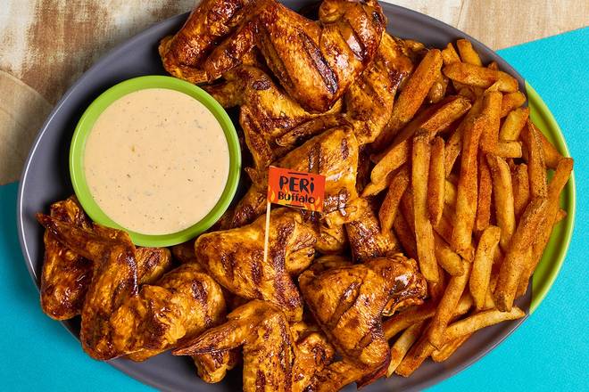 20 PERi Buffalo Whole Wings & Fries Party Pack