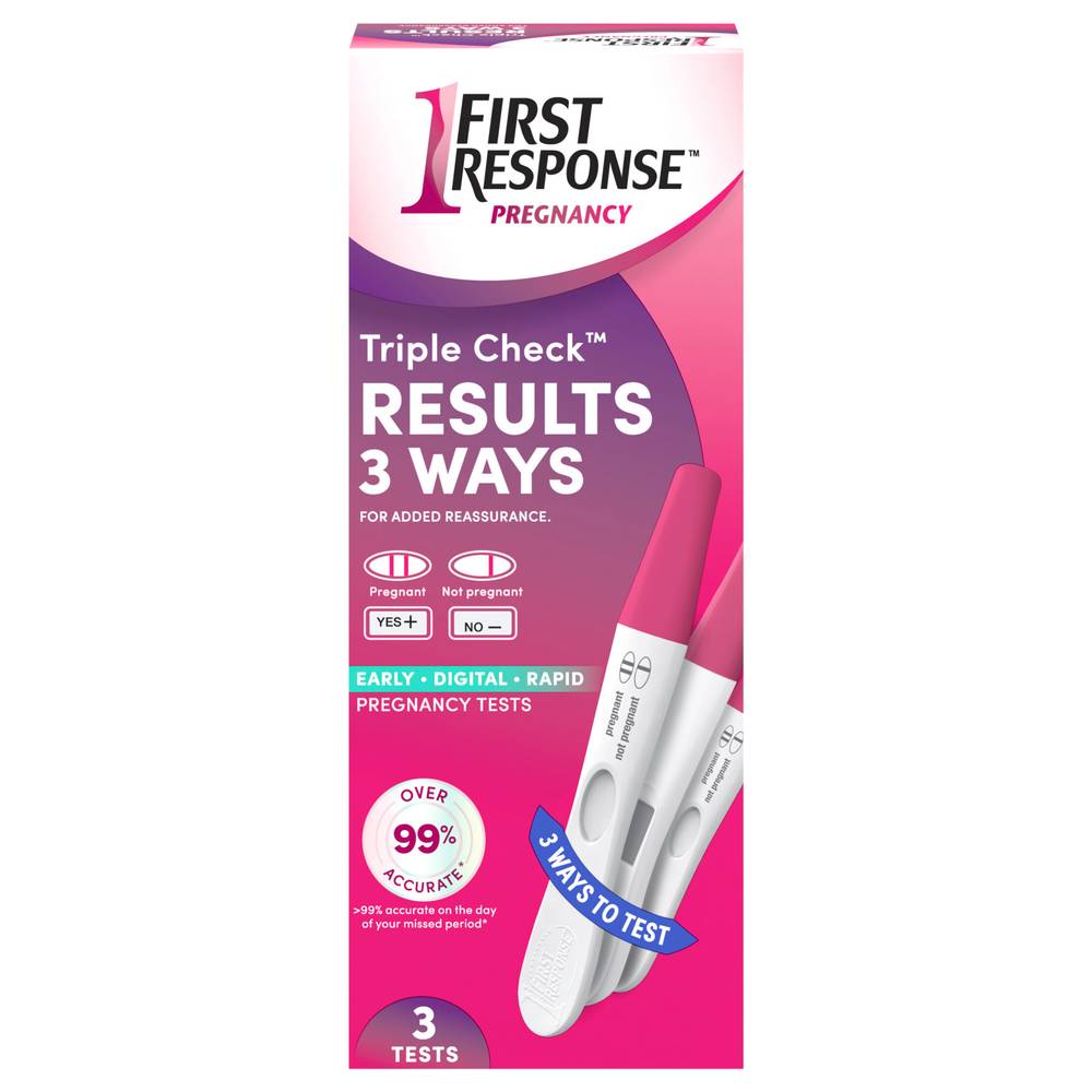 First Response Triple Check Pregnancy Test (3 ct)