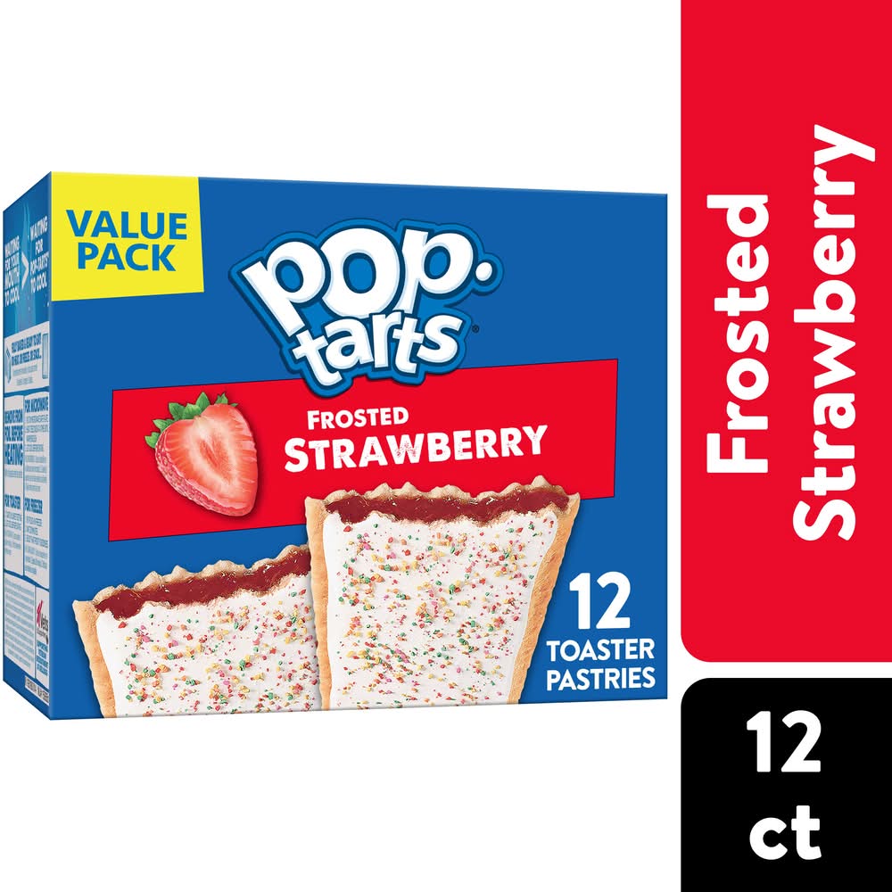 Pop-Tarts Toaster Pastries Value pack, Frosted Strawberry (20.3 oz, 12 ct)