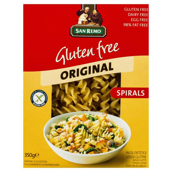 San Remo Gluten Free Spirals Pasta 350g