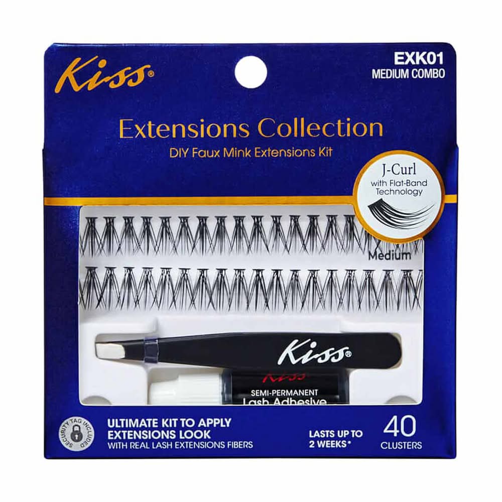 KISS Collection Diy Faux Mink Extensions Kit, M (40 ct)