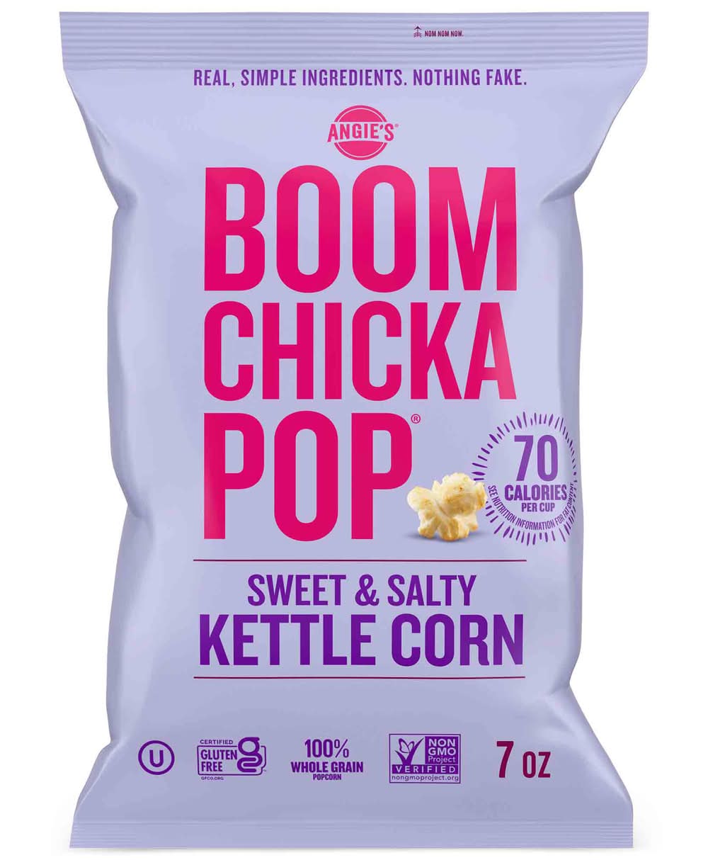 Angie's Boomchickapop Kettle Corn Popcorn, Sweet-Salty (7 oz)