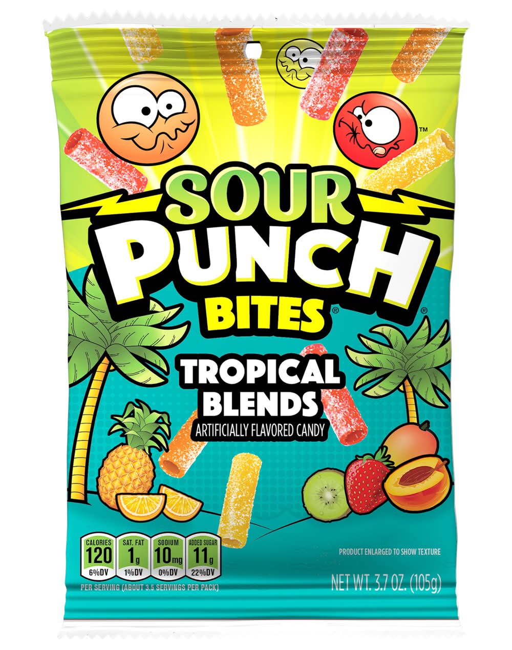 Sour Punch Bites Tropical Blends Artificially Flavored Candy (3.7 oz)