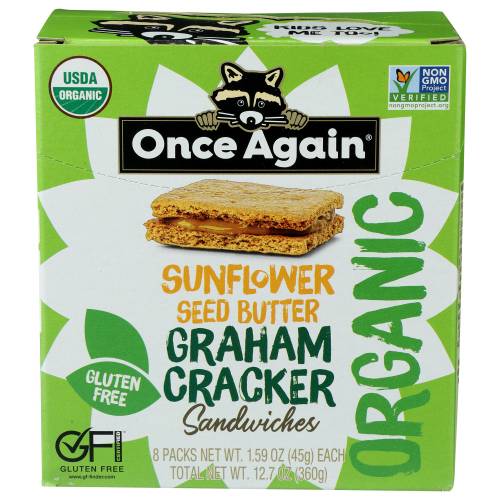 Once Again Organic Sunflower Seed Butter Graham Cracker Sandwiches 8 Pack