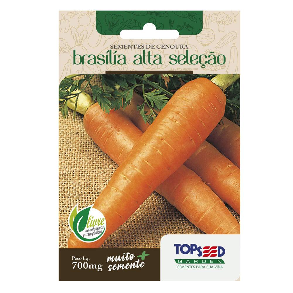 Top seed semente cenoura brasília (700mg)