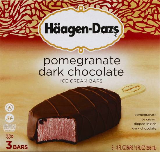 Haagen-Dazs Pomegranate Dark Chocolate Ice Cream Bars (3 ct)