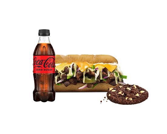 Philly-Style Three-Cheese Steak Six Inch Subway® Combo