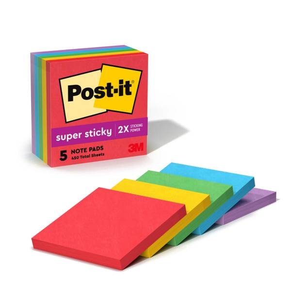 Post-It Super Sticky Notes (5 ct)