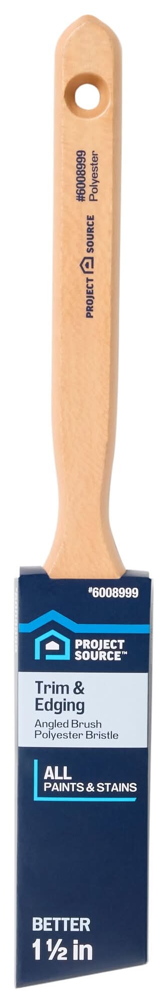 Project Source Better All Paints and Stains 1-1/2-in Reusable Angle Wall Trim Brush