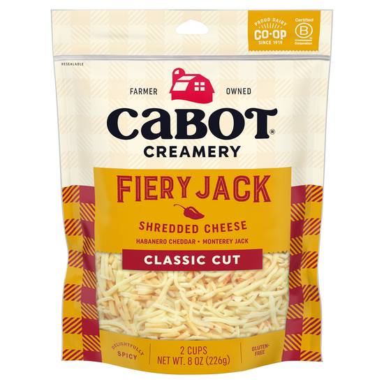 Cabot Habanero Cheddar & Monterey Jack Shredded Cheese