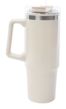 30oz Hydraquench Insulated Tumbler With Handle Cream