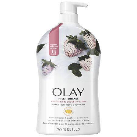 Olay Fresh Outlast Body Wash, Notes Of White Strawberry & Mint (30 oz)