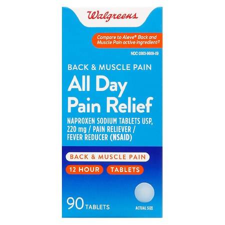 Walgreens Back and Muscle Pain Naproxen Sodium (90 ct)