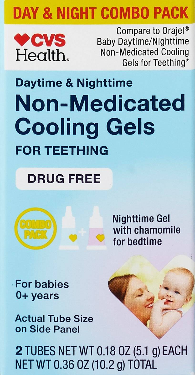 CVS Health Day and Night Time Baby Non-Medicated Cooling Gels Combo pack (2 ct)