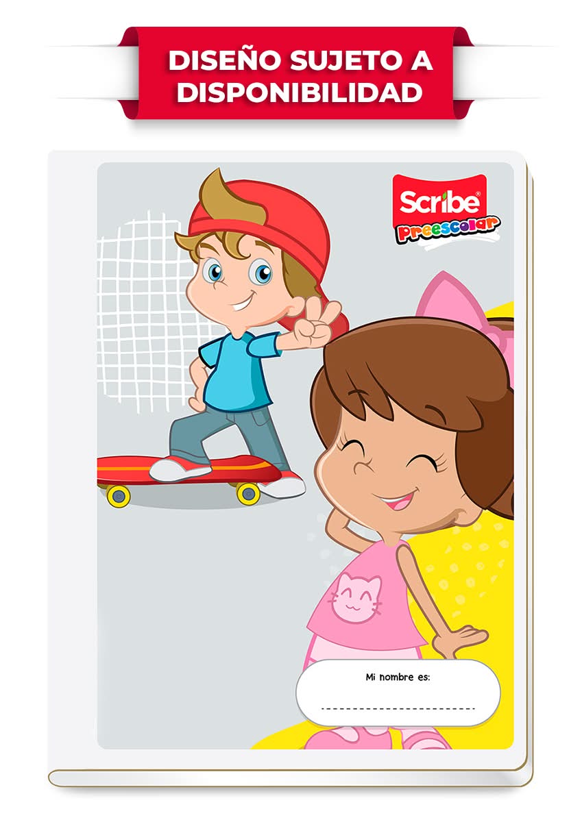 Scribe · Preescolar cuaderno de raya infantil, 19.9x26.2 cm