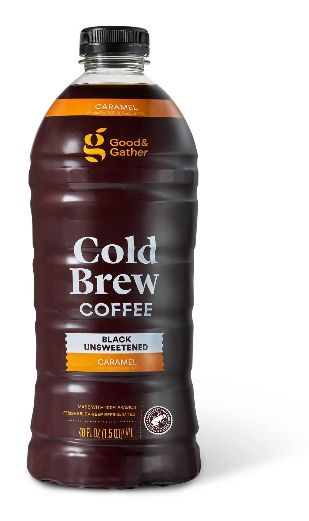 Good & Gather Black Unsweetened Cold Brew Coffee, Caramel (48 fl oz)