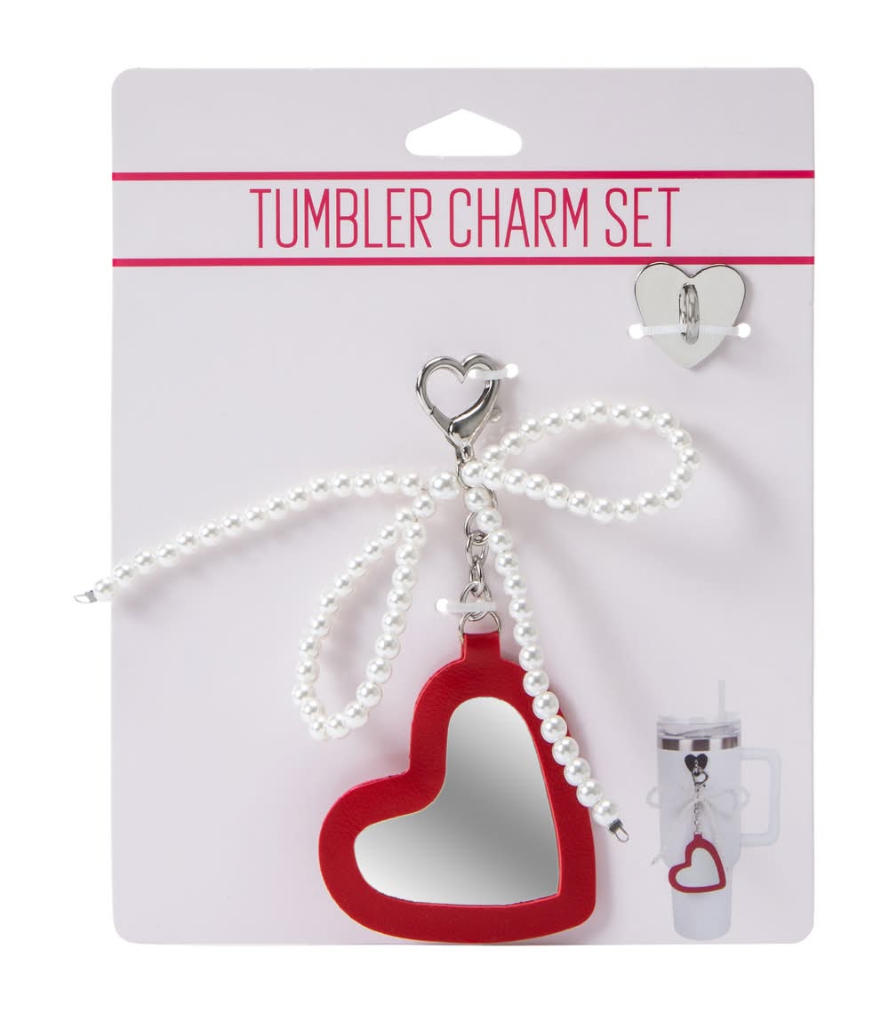 Tumbler Charm Set Red Heart