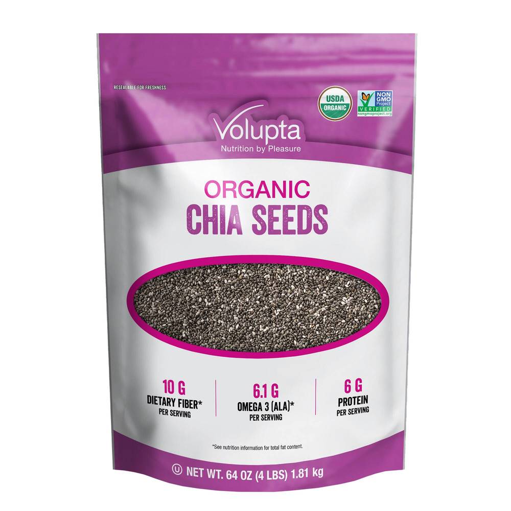 Volupta Organic Chia Seeds, 64 oz