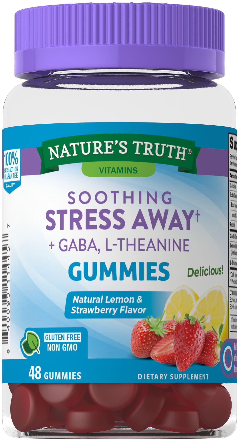 Nature's Truth Natural Lemon & Strawberry Flavor Stress Support (48 ct) (6.4 oz)