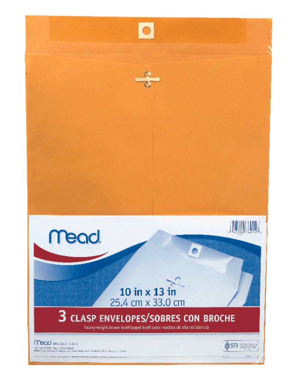 Mead 10 In. W X 13 In. L Other Brown Envelopes 3 Pk