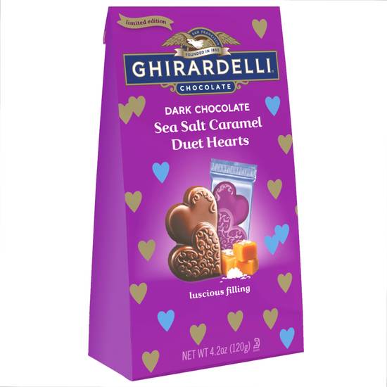Order Ghirardelli Dark Chocolate Sea Salt Caramel Hearts - 4.2 oz food online from CVS store, Providence County on bringmethat.com