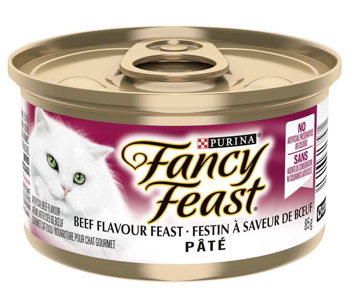 Fancy feast pâté saveur boeuf (bte 85 g) - pate beef flavour feast cat food (85 g)