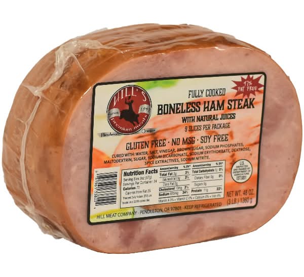 Hill Meat Company Boneless Ham Steak (48 oz)