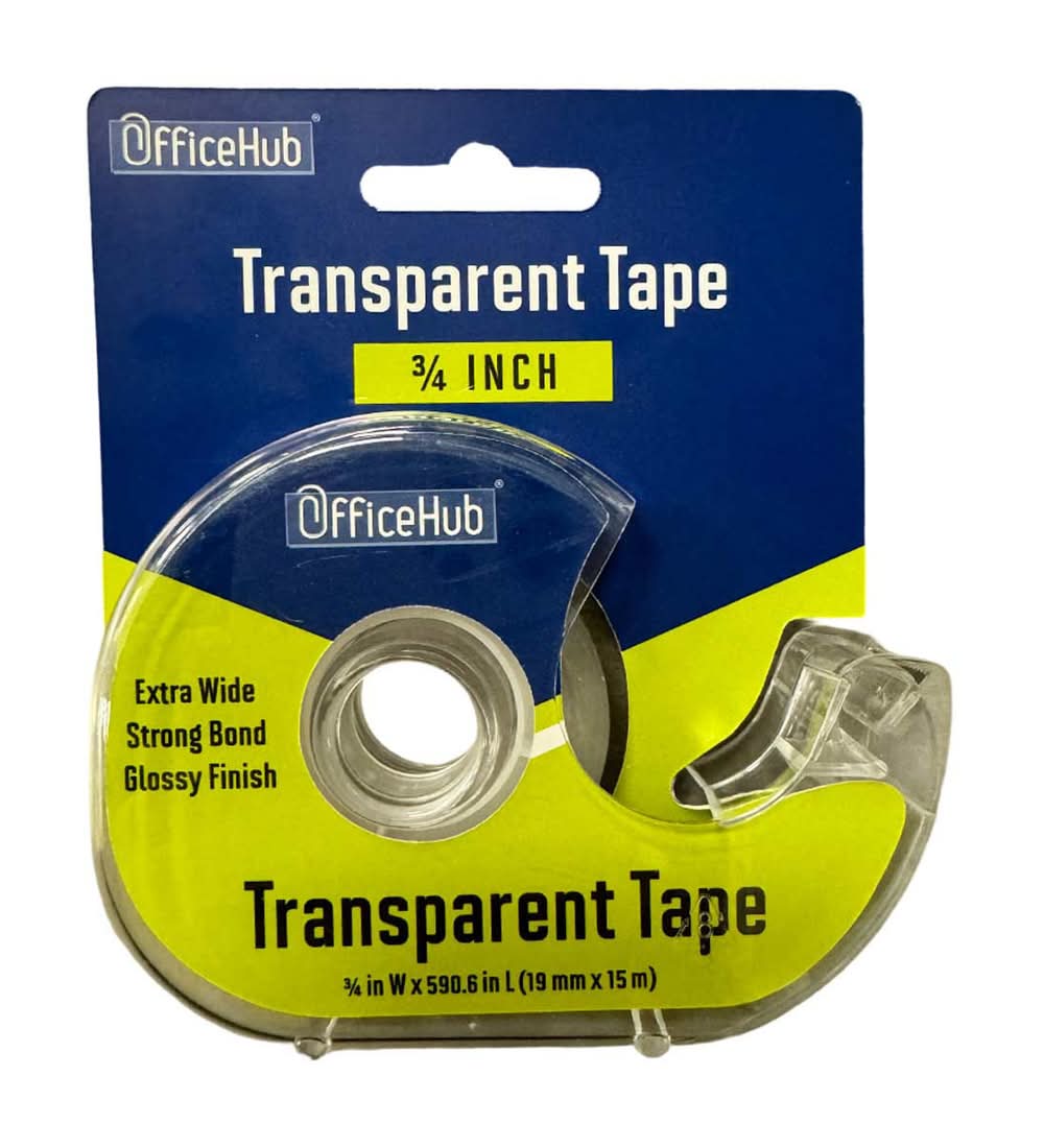 OfficeHub Transparent Tape, 3.4 X 590.6 in