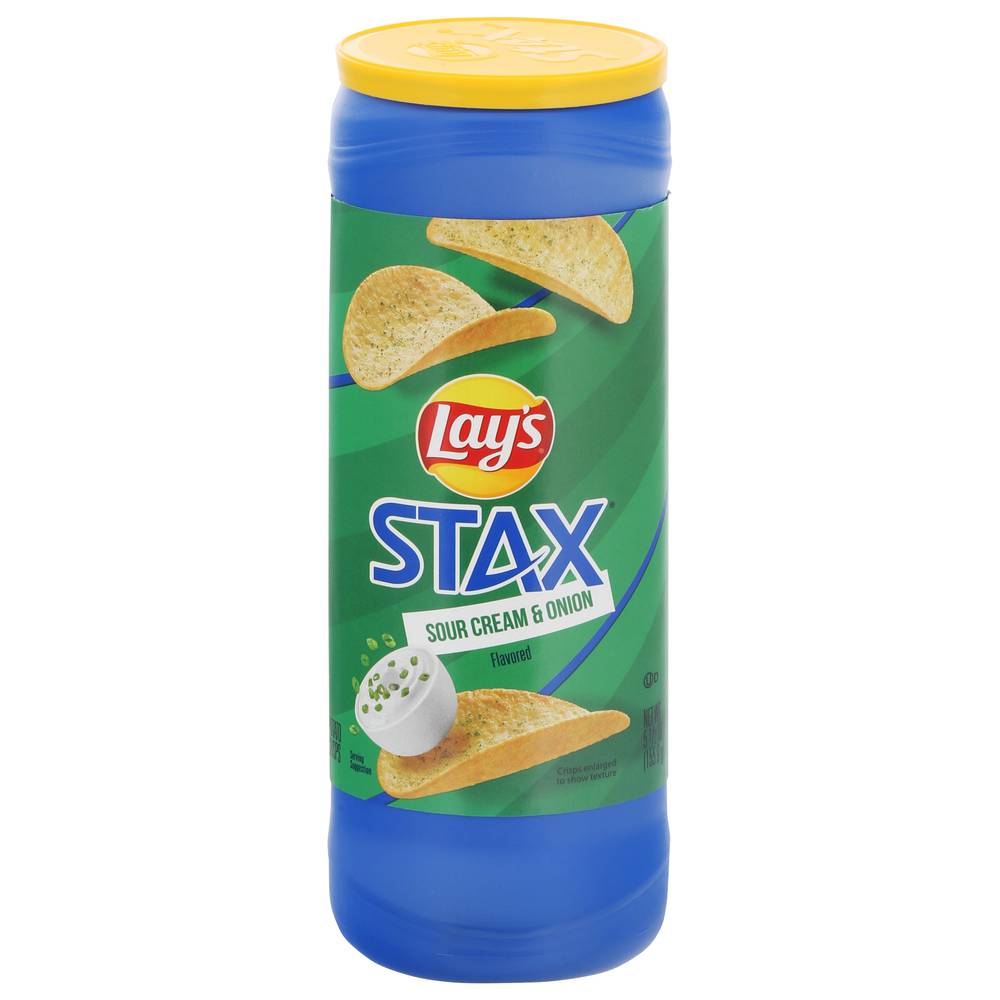 Lay's Stax Potato Crisps, Sour Cream-Onion (5.5 oz)