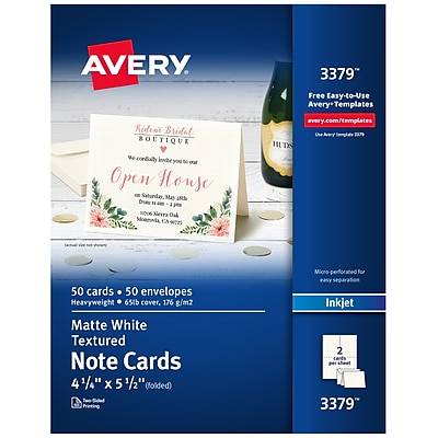 Avery Confetti-Textured Heavyweight Note Cards, 4 1/4" X 5 1/2", pack Of 50 (50 pack)