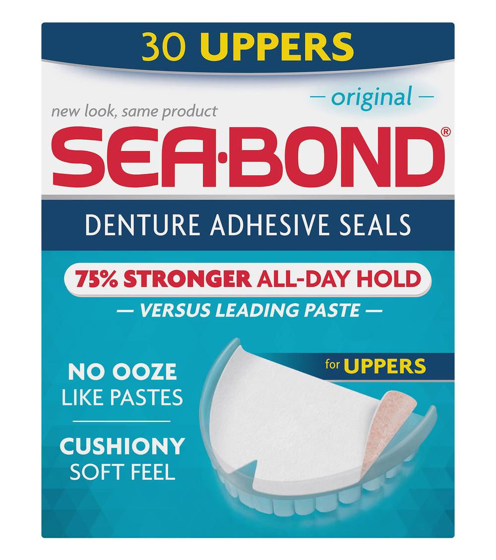 Sea-Bond Original 75% Stronger Hold Denture Adhesive Seals (1.2 lbs, 30 ct)