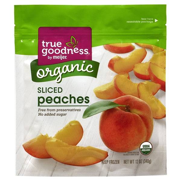 True Goodness Organic Frozen Sliced Peach (12 oz)
