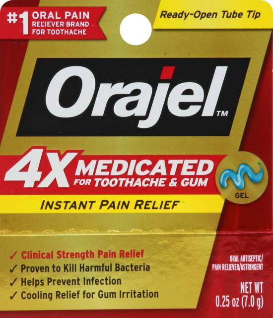Orajel Oral Antiseptic Pain Reliever Astringent (0.25 oz)