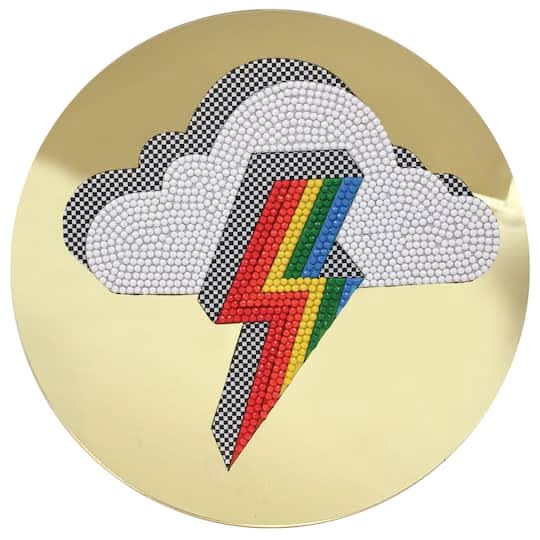 Jonathan Adler X Michaels 7.75" Lightning Rainbow Diamond Art Wall Decor Kit