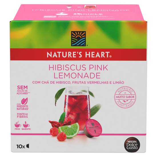 Nature's heart chá em cápsula hibiscus pink lemonade (10 cápsulas)