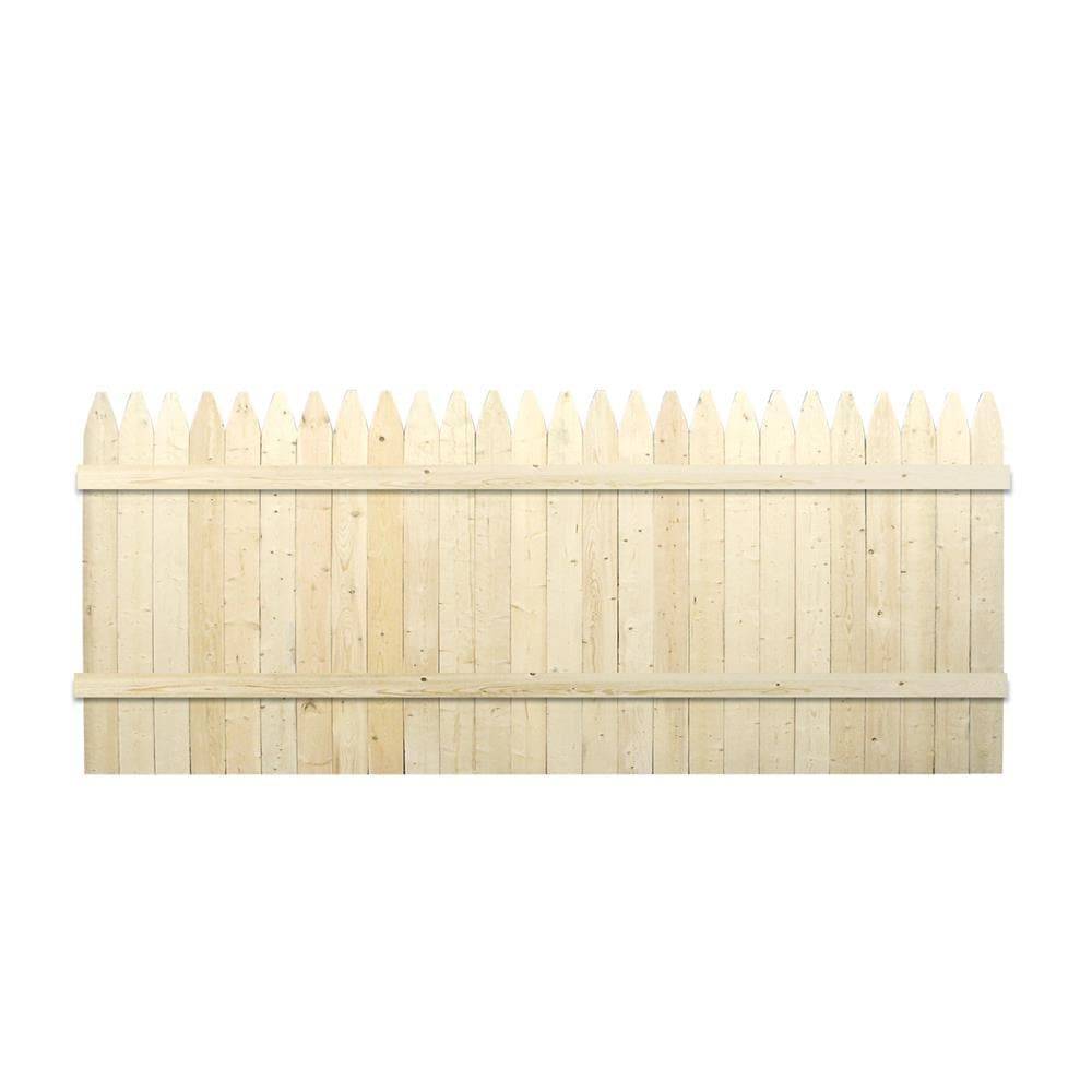 3.5-ft x 8-ft Spruce Pine Fir Stockade Fence Panel | 73000477