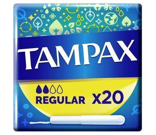 Tampax Regular Tampons Applicator Cardboard 20X