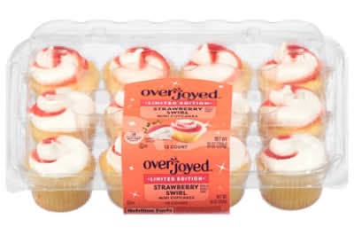 Overjoyed Strawberry Swirl Mini Cupcakes 10 Oz - 10 Oz