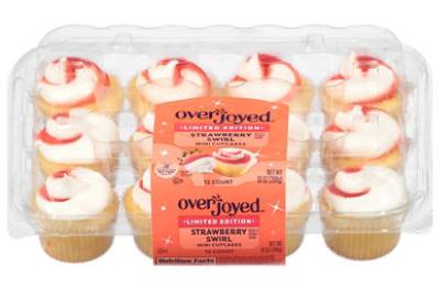 Overjoyed Strawberry Swirl Mini Cupcakes 10 Oz - 10 Oz