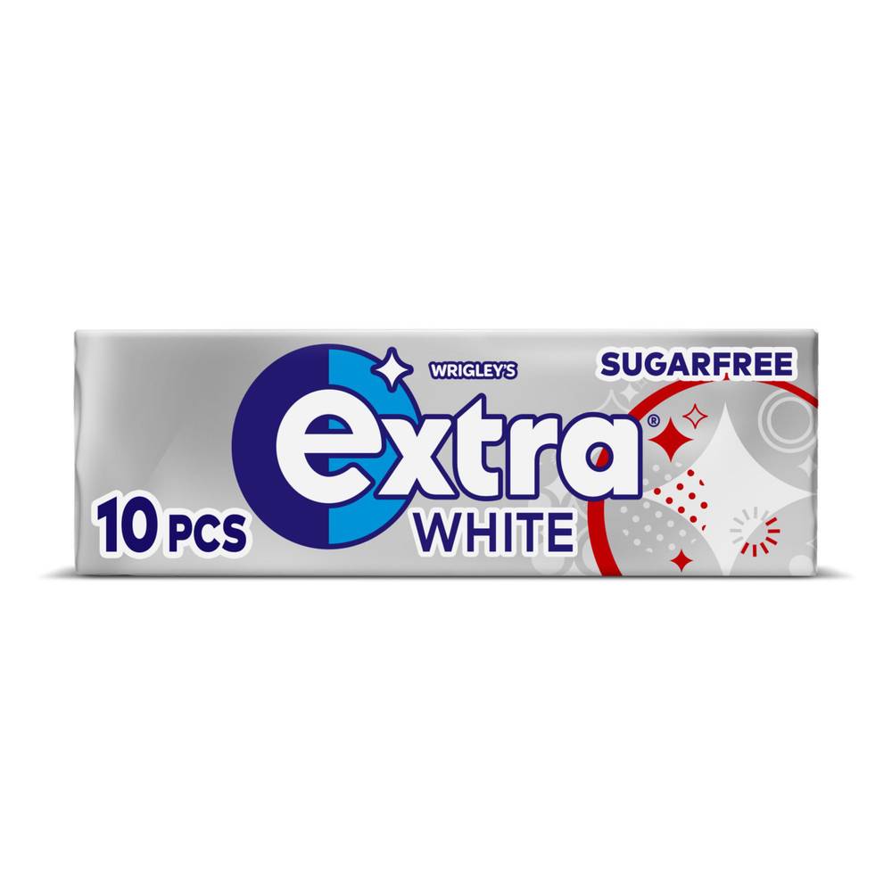 Extra White Chewing Gum Sugar Free 10 Pieces 14g