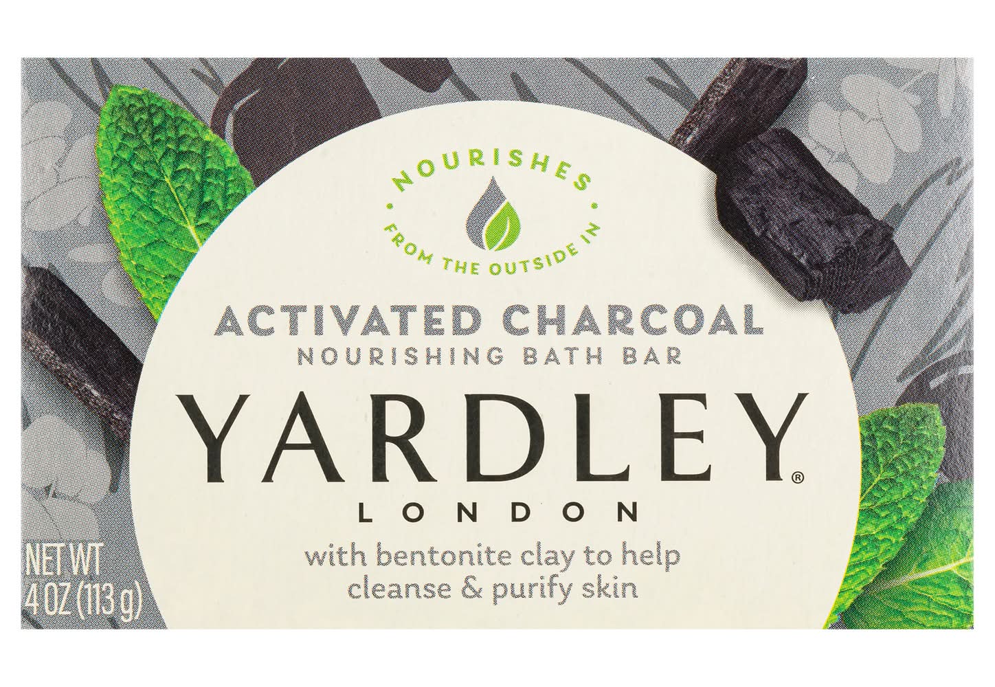Yardley Activated Charcoal Moisturizing Bath Bar (4.3 oz)