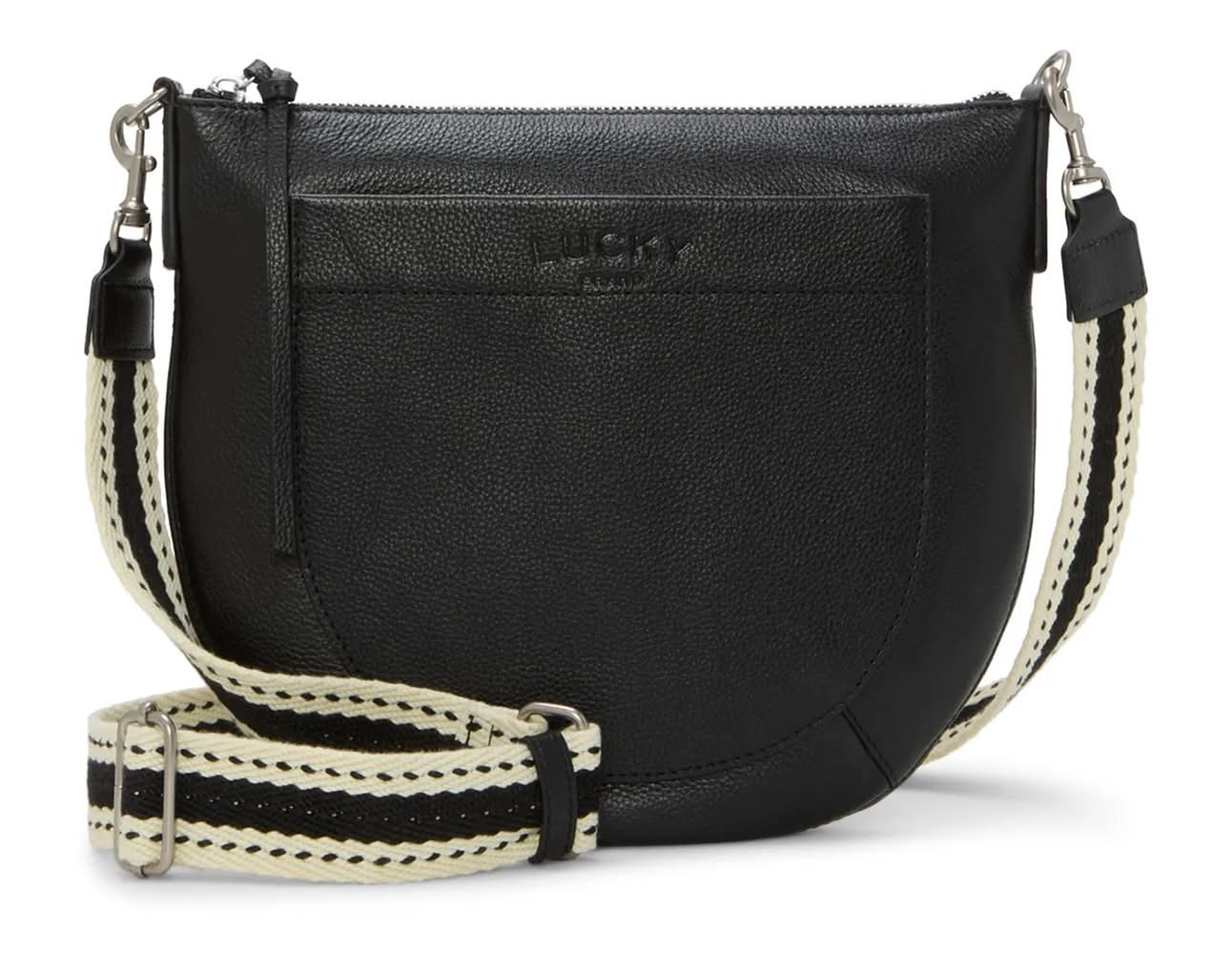 Lucky Brand Kyla Leather Crossbody Bag (Black One Size)