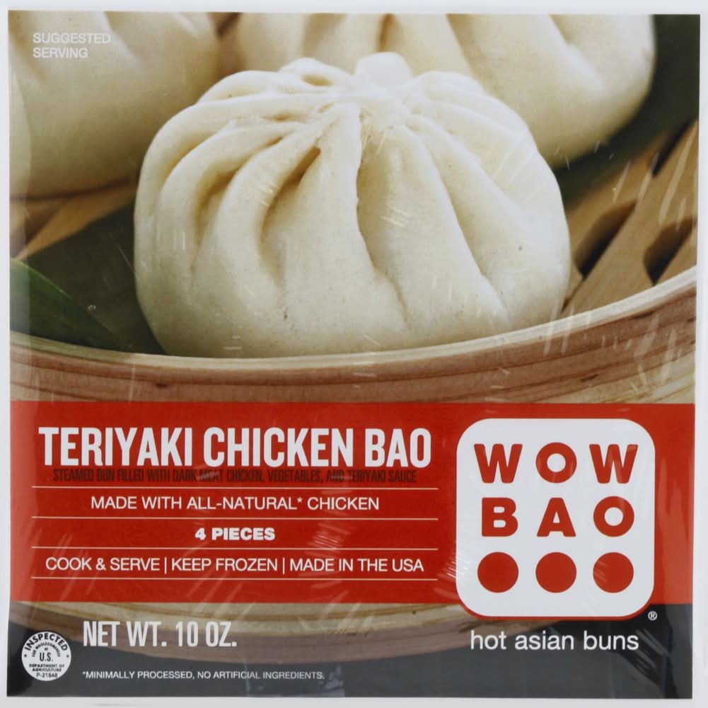 Wow Bao Teriyaki Chicken Bao Hot Asian Buns (10 oz, 4 ct)