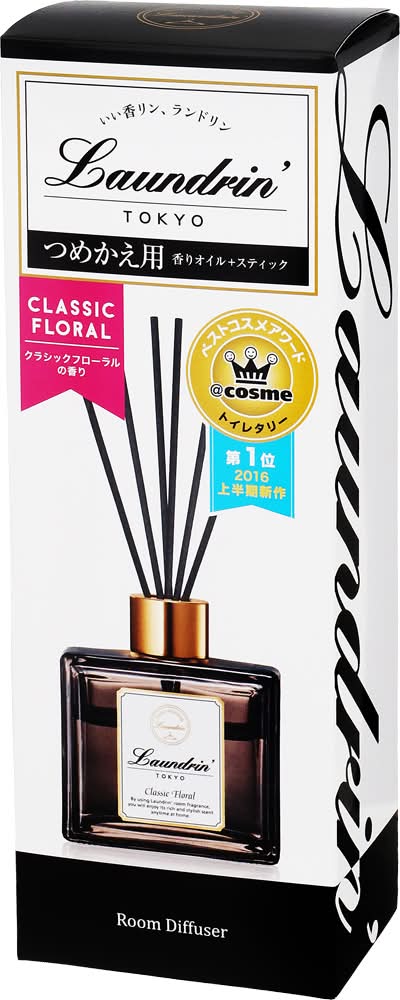 ランドリン ルームディフューザー つめかえ用 - クラシックフローラル (80mL)