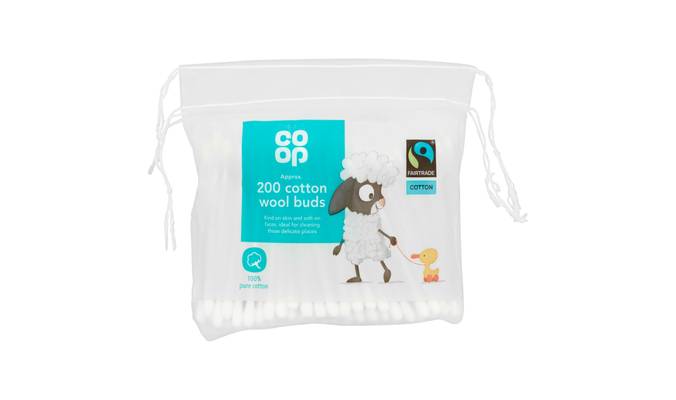 Co-op Fairtrade 200 Cotton Wool Buds